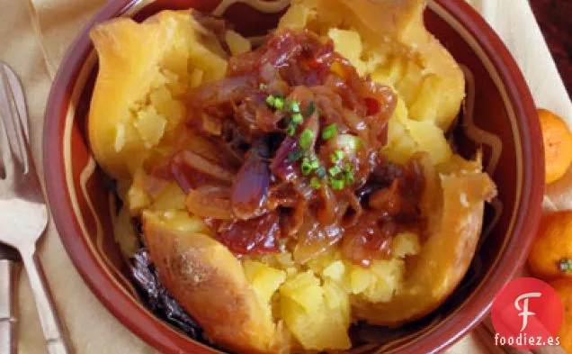 Colinabo al Horno con Cebolla Picante Marroquí Confitada