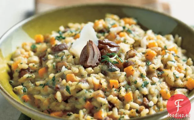 Risotto De Castañas Con Calabaza