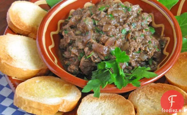 Bruschetta de Hígado de Pollo