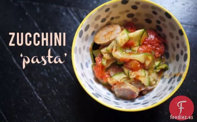 Cintas De Calabacín Con Salchicha
