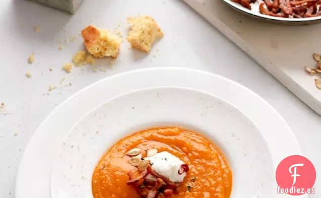 Sopa De Calabaza De Bellota Y Mantequilla