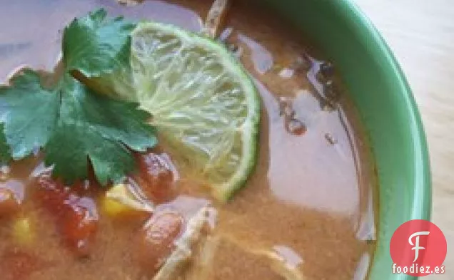 Sopa de Tortilla de Pollo de Cocción Lenta