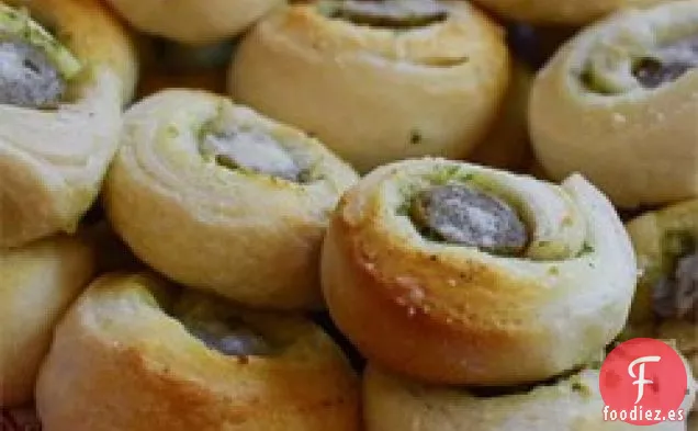 Bocados de Galletas de Salchicha al Pesto