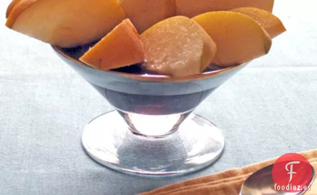 Peras Asiáticas con Aroma a Vainilla, Jengibre y Té Negro