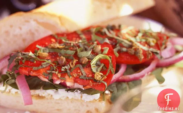 Sándwiches de Queso de Cabra Mediterráneo
