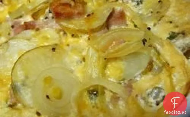 Patatas Fritas con Queso y Jamón Fáciles