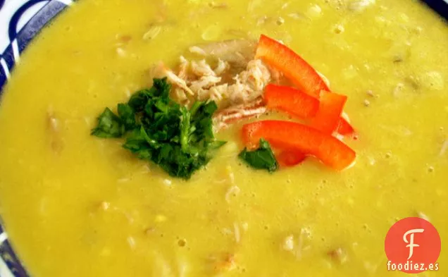 Sopa De Maíz Dulce De Verano Con Cangrejo