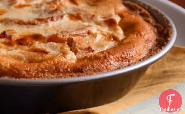 Pastel de Melocotón Seco con Corteza de Galleta Desmenuzada