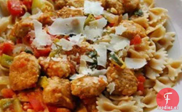 Pasta Primavera con Salchicha Italiana de Pavo