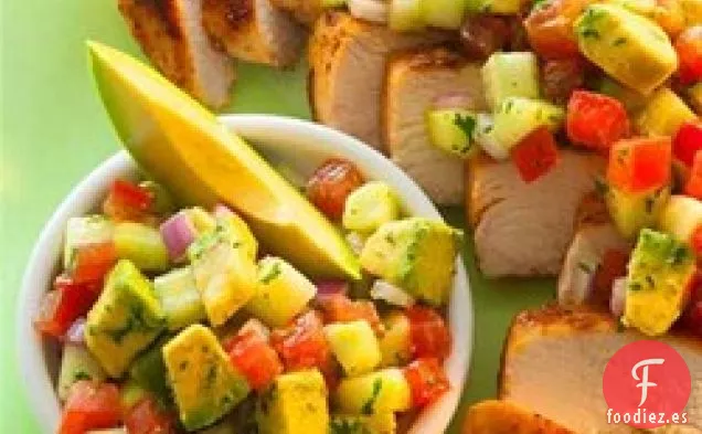 Pollo Frotado con Comino con Salsa de Aguacate