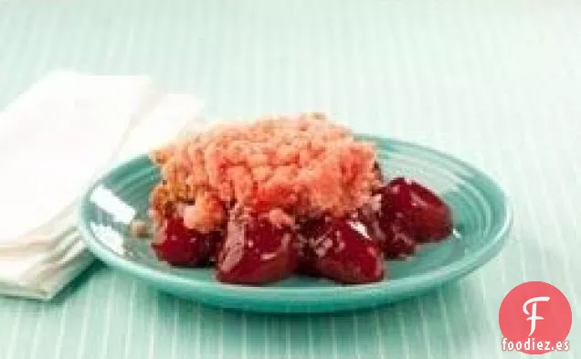 Pastel de Cuchara de Cocina Lenta de Fresa