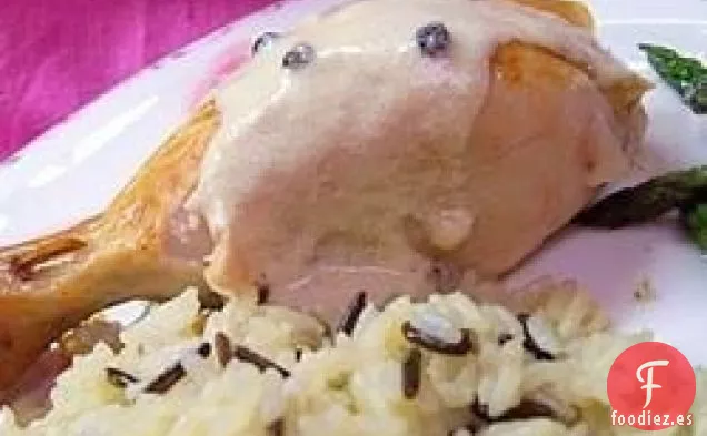 Pollo Asado con Salsa de Pimienta Agrietada