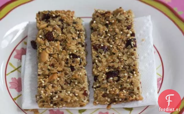 Barritas de Arándanos de Anacardo de Quinua Tostadas