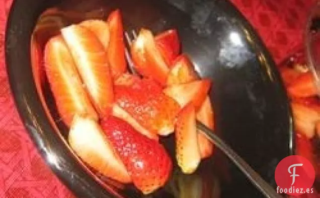 Fresas Frescas con Vinagre Balsámico