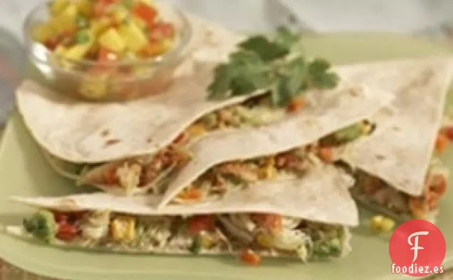 Quesadillas De Aguacate Con Salsa De Mango