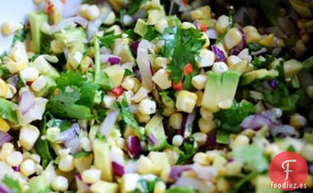 Salsa De Maíz Fresco Y Aguacate