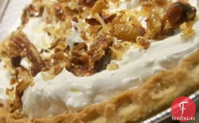 Pastel de Coco Tostado, Nueces Pecanas y Caramelo
