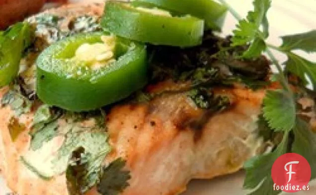 Salmón a la Parrilla con Salsa de Cilantro - Sin Gluten Recetas