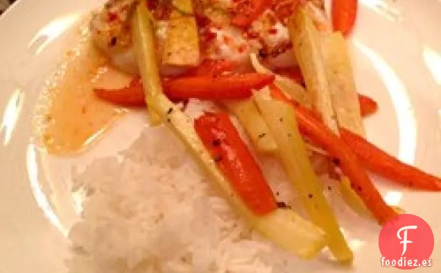 Lubina a la Parrilla con Aderezo de Chile y Lima