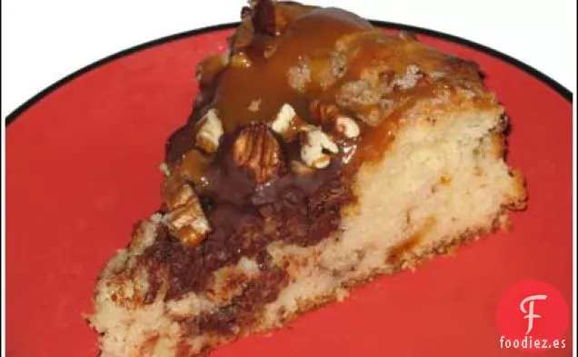 Pastel de Café con Streusel de Chocolate y Caramelo