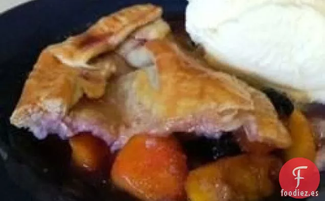 Pastel de Melocotón y Arándanos de Little Ann