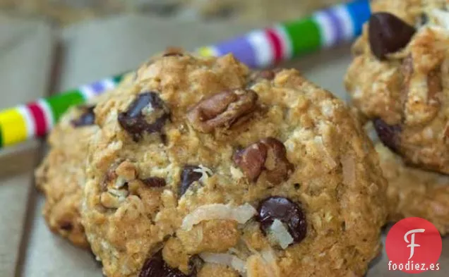 Budín de Coco, Avena, Chispas de Chocolate, Galletas de Pacanas