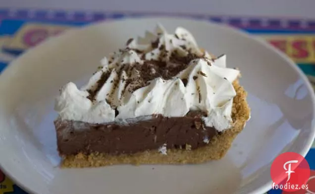 Pastel de Crema de Chocolate con una Corteza de Graham sin hornear