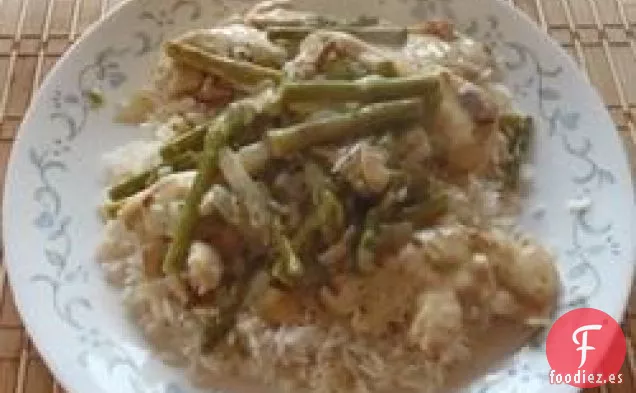 Cazuela Cremosa de Espárragos de Pollo