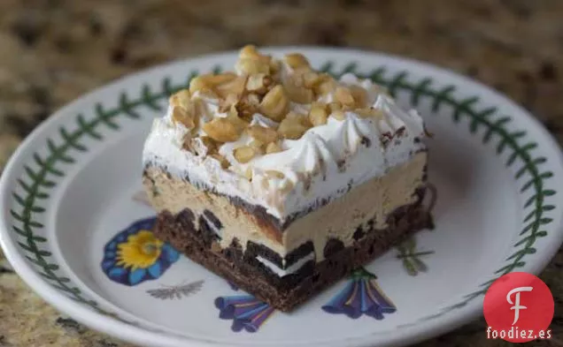 Postre de Brownie de Helado de Seda Negra en Capas