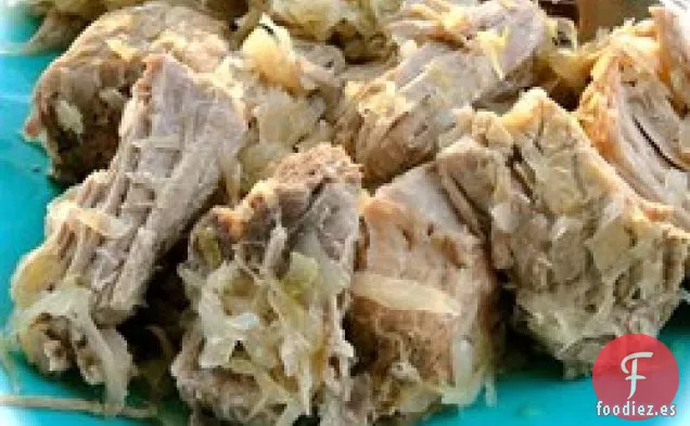 Carne de cerdo y Chucrut de Cocción Lenta