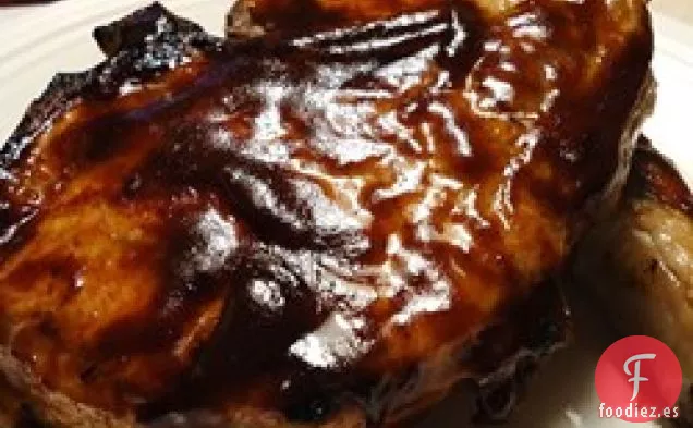 Chuletas de Cerdo a la Barbacoa con Miel y Mostaza