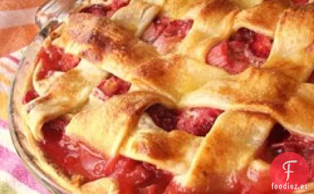 Pastel de Ruibarbo y Fresa