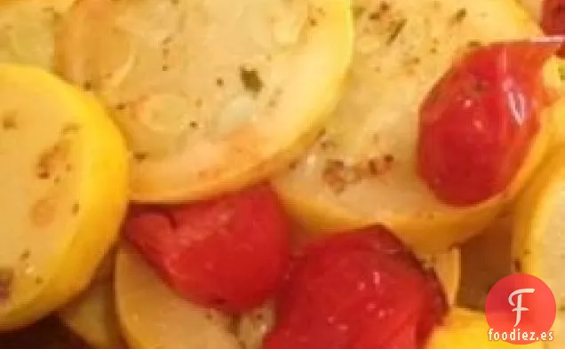 Calabaza de Verano Asada con Ajo