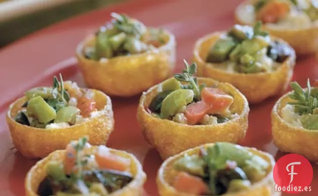 Bruschetta-Tazas de Queso de Cabra