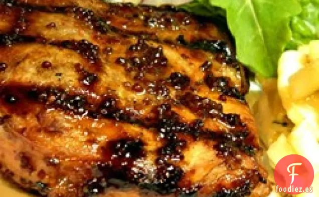 Chuletas de Cerdo a la Parrilla Dijon
