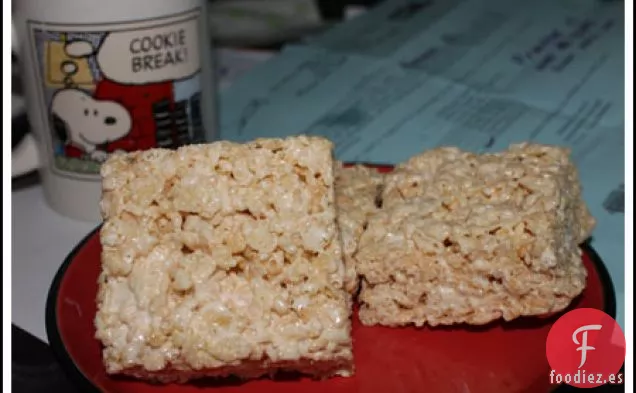 Golosinas de Krispie de Arroz con Mantequilla Dorada