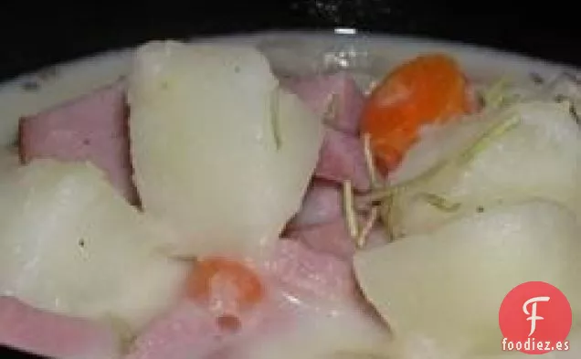 Sopa de Patata y Jamón