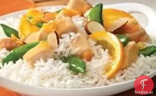 Delicioso Pollo a la Naranja y Arroz