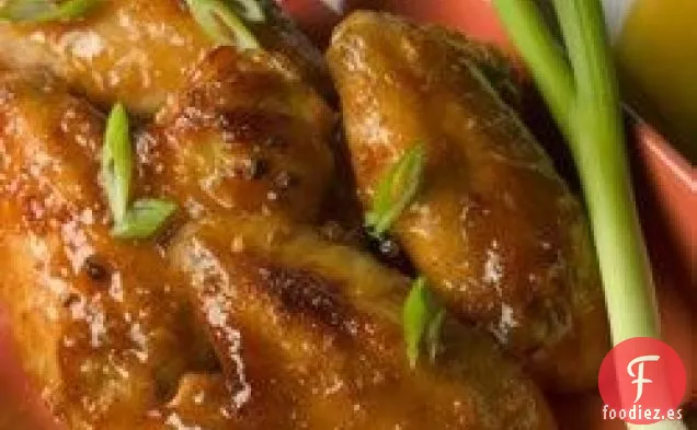 Alitas de Pollo Glaseadas de Jengibre y Naranja