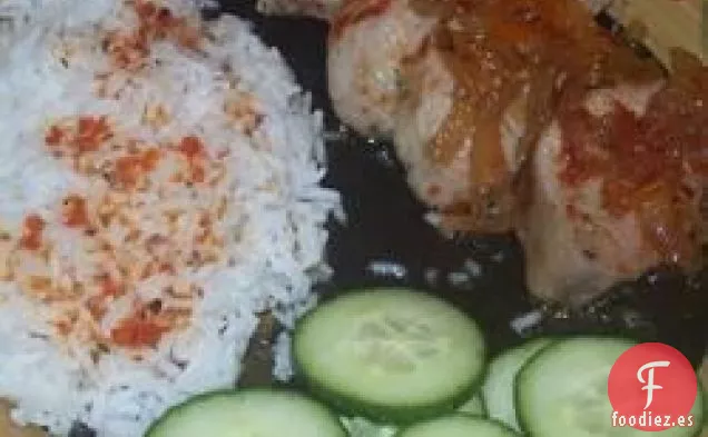 Lomo de Cerdo con Jalea de Pimienta y Gorgonzola