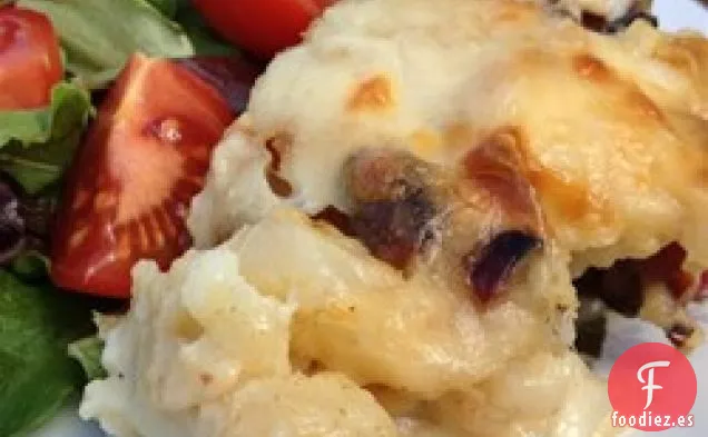 Cazuela de Coliflor de Patata Suiza con Tocino