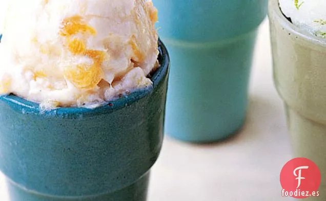 Yogur Helado de Piña y Azúcar Morena