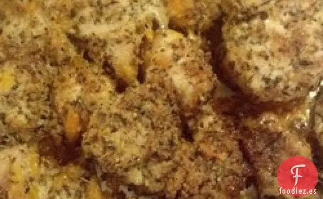 Pollo Al Horno Con Costra de Queso Parmesano