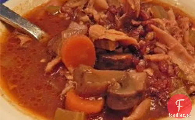 Sopa de Cebada con Champiñones Low ' N Slow