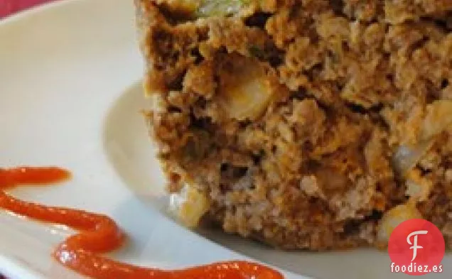 Pastel de carne del Diablo en la parrilla