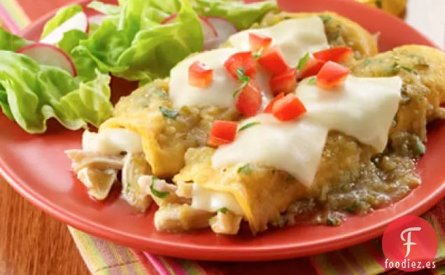 Enchiladas De Pollo Con Salsa De Tomate