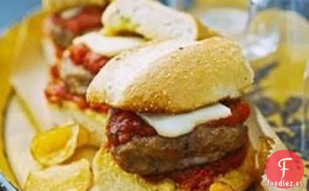 Hamburguesas Italianas Con Tostadas De Ajo