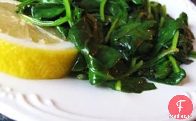 Espinacas con Limón y Mantequilla