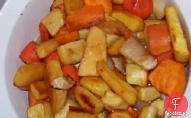 Tubérculos Asados Con Jugo De Manzana