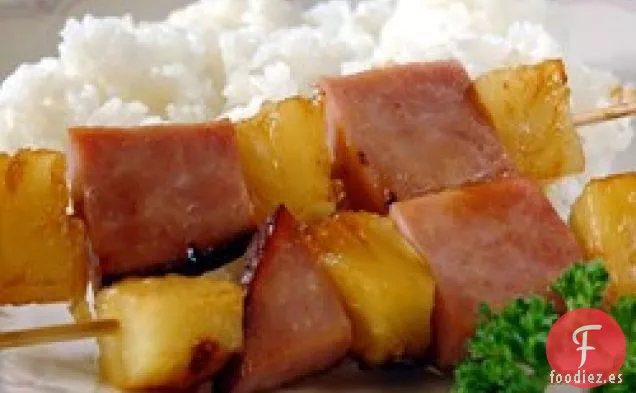 Brochetas de Jamón y Piña
